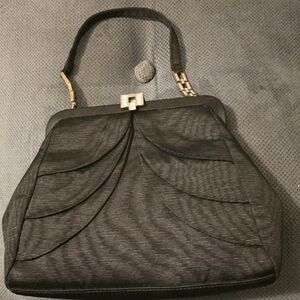 Vintage-Inspired Black Evening Handbag
